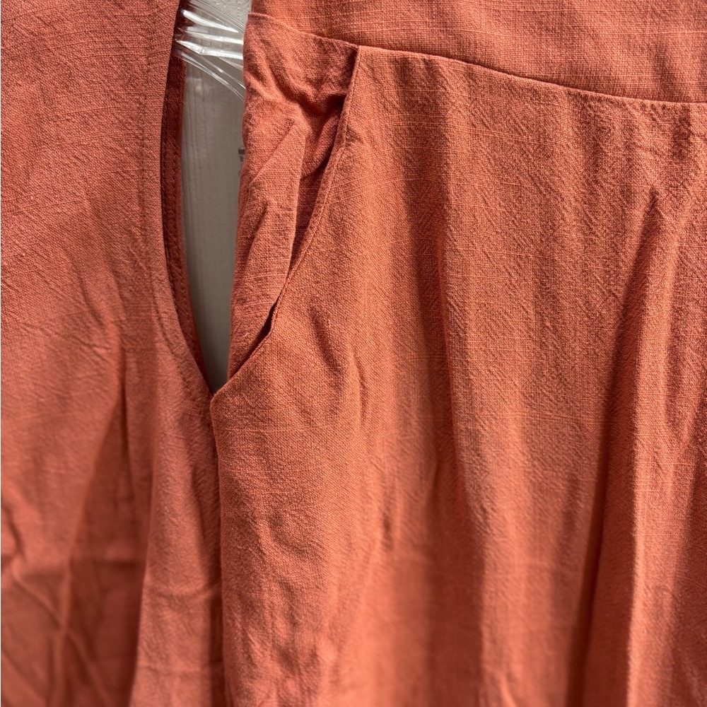 Rust Orange Maxi Skirt